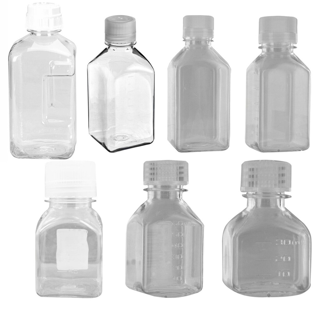 Nalgene Transparent Lexan Polycarbonate Square Storage Bottle - Clear