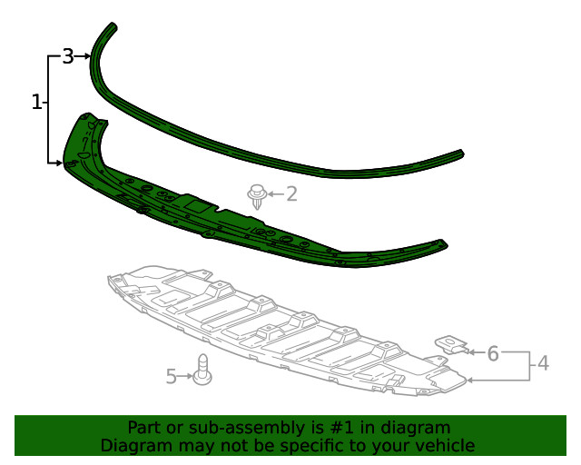 Genuine GM Front Compartment Front Sight Shield 26228608