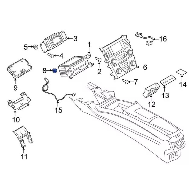 Genuine Ford Inst Panel Speaker U-Nut W710609-S900