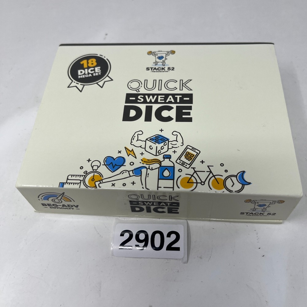 Quick Sweat Dice Game Exercise Dice - Stack 52 18 Dice Mega Set COMPLETE