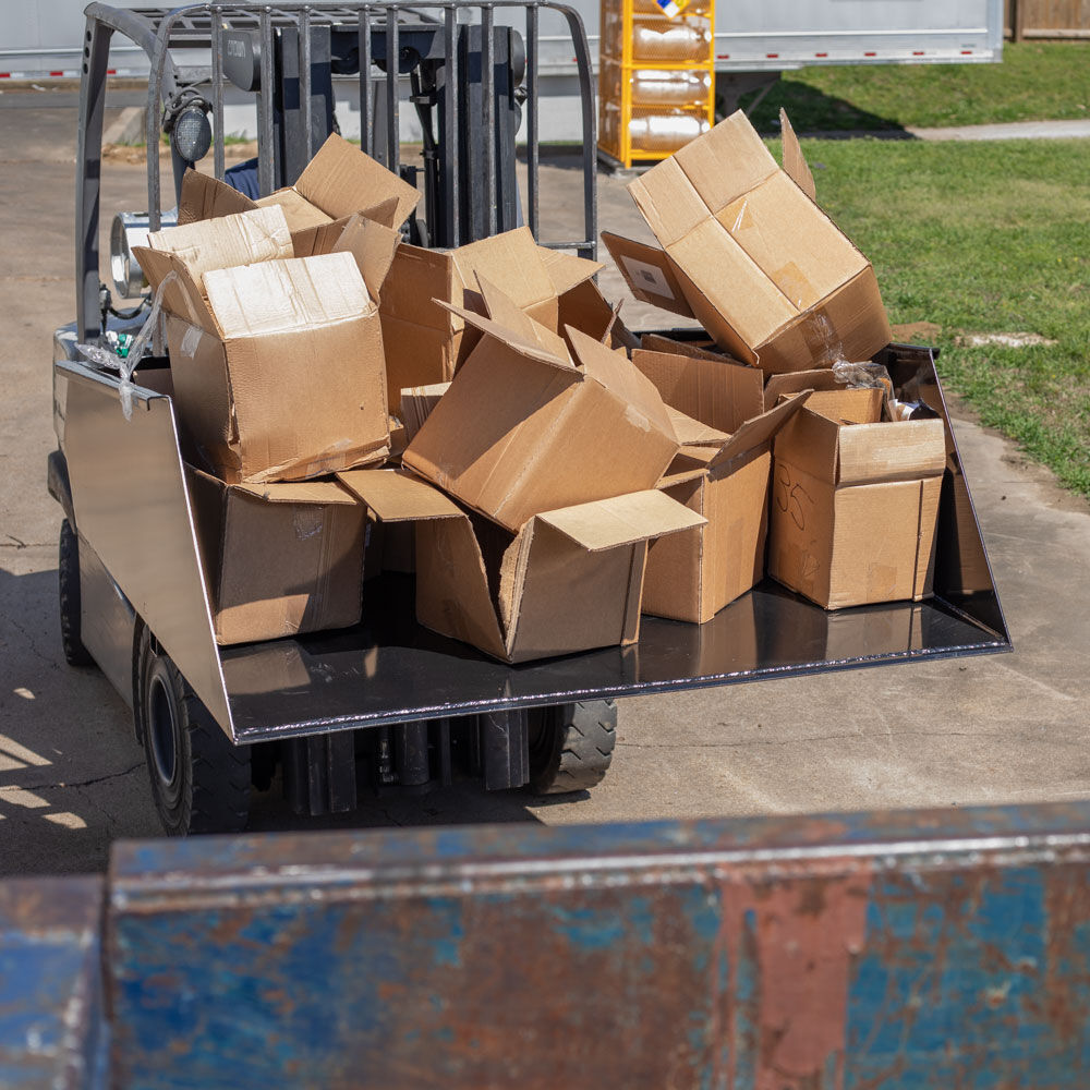 Titan Attachments Forklift Mounted Front Loading and Dumping Bucket