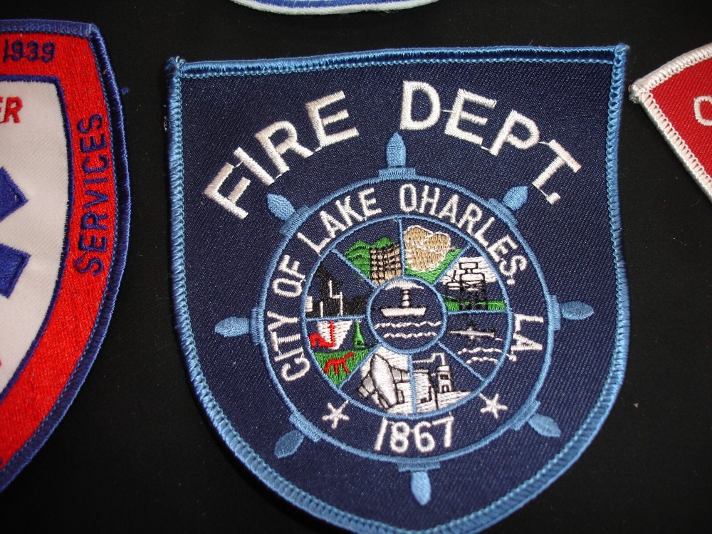 firefighting rescue fire department vintage patch set