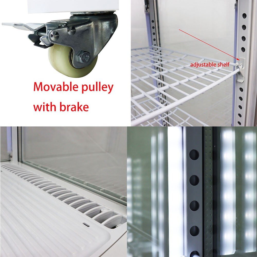 110V Refrigerated Cake Display Cabinet Bakery Showcase 5 Layers Open Front Door