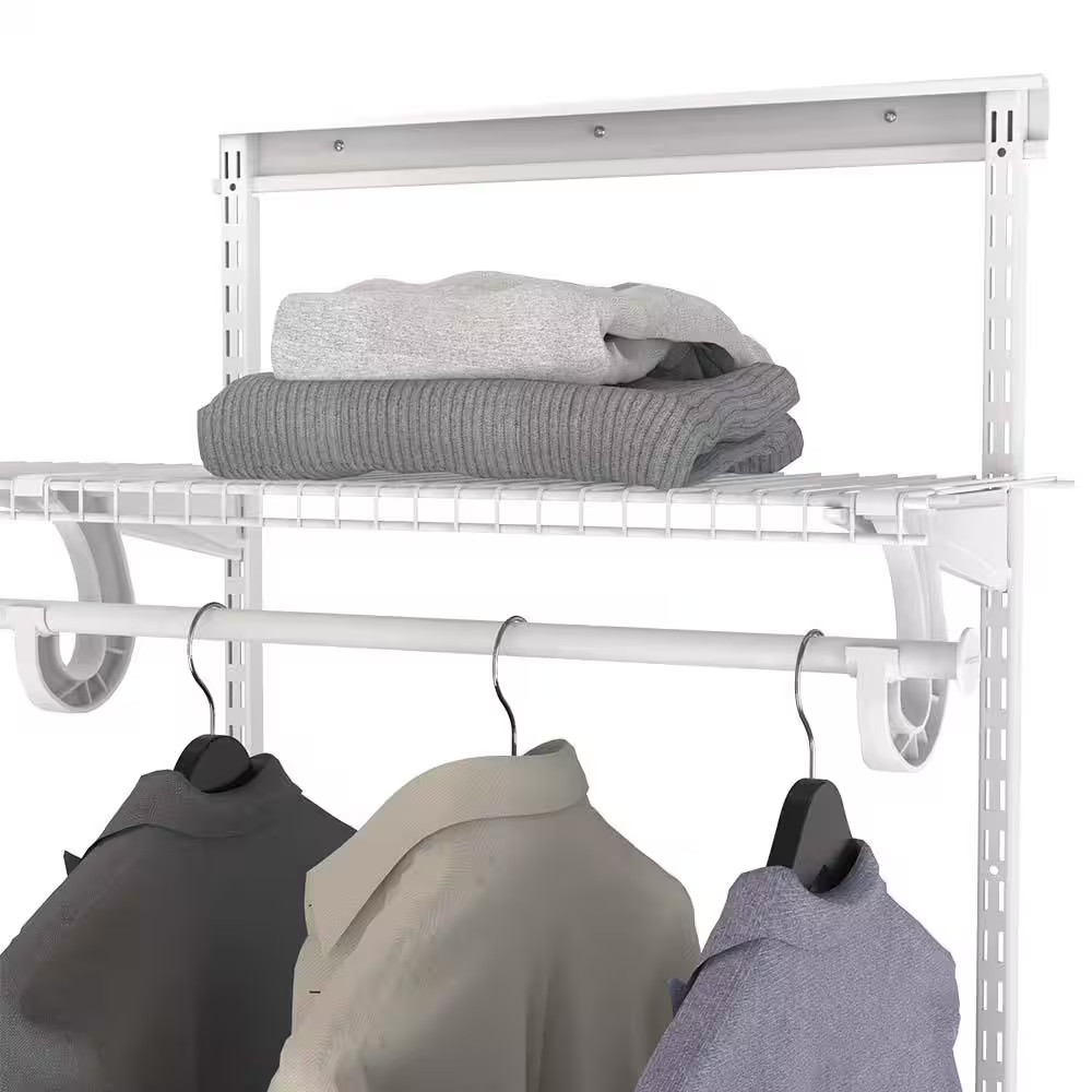 Shelftrack 24 In. White Hang Track (2 Pieces)