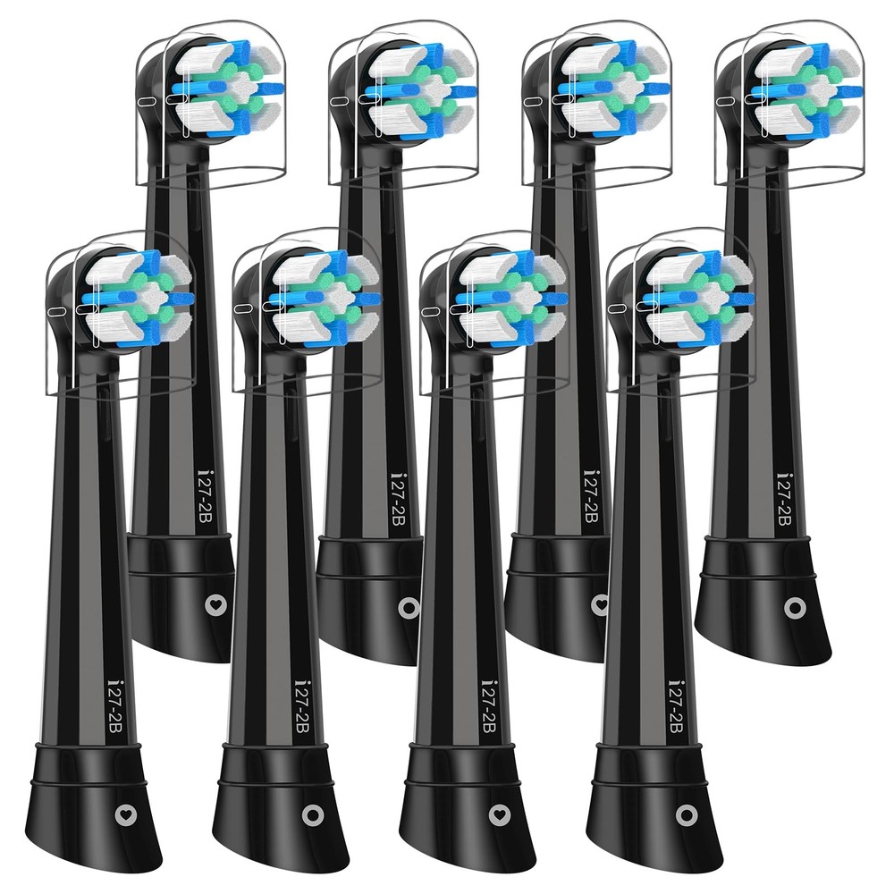 8 Pack Replacement Heads for Oral B IO Black Deep Clean Brush Refill