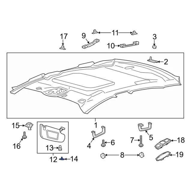 Genuine Ford Visor Cap DS7Z-4273-AA