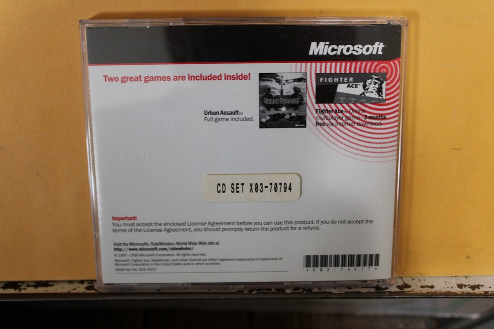 1998 Microsoft Getting Started SideWinder Force Game Controllers Wheel Pro