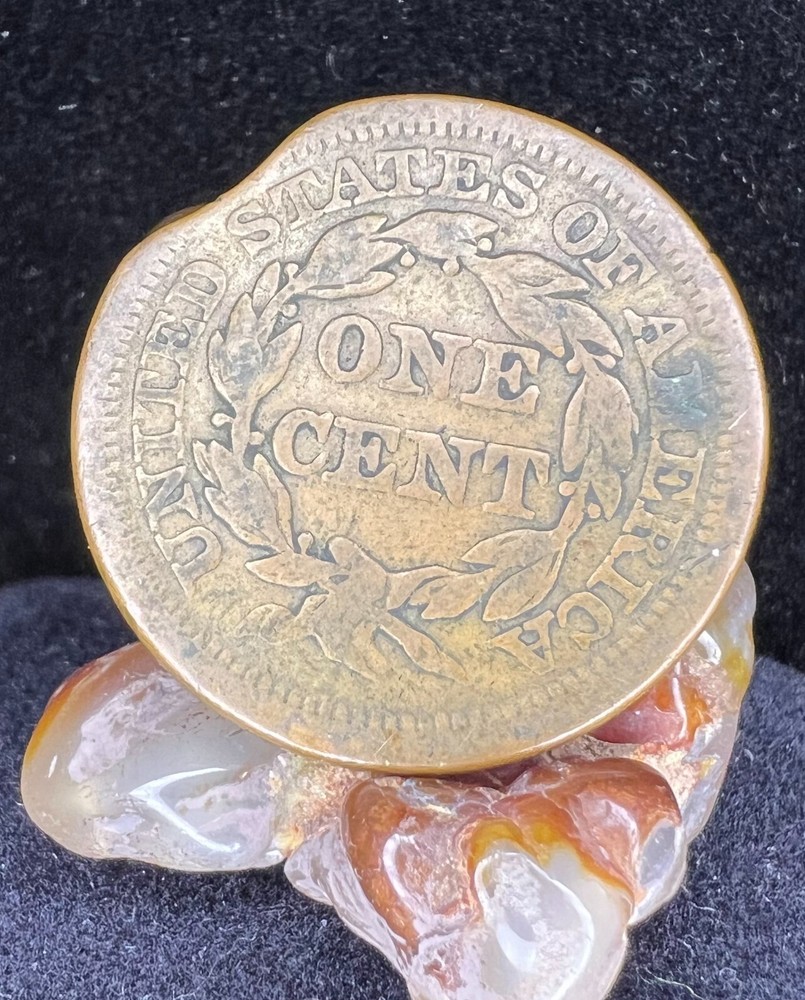 1853 Large Cent - Braided Hair - Clip Error
