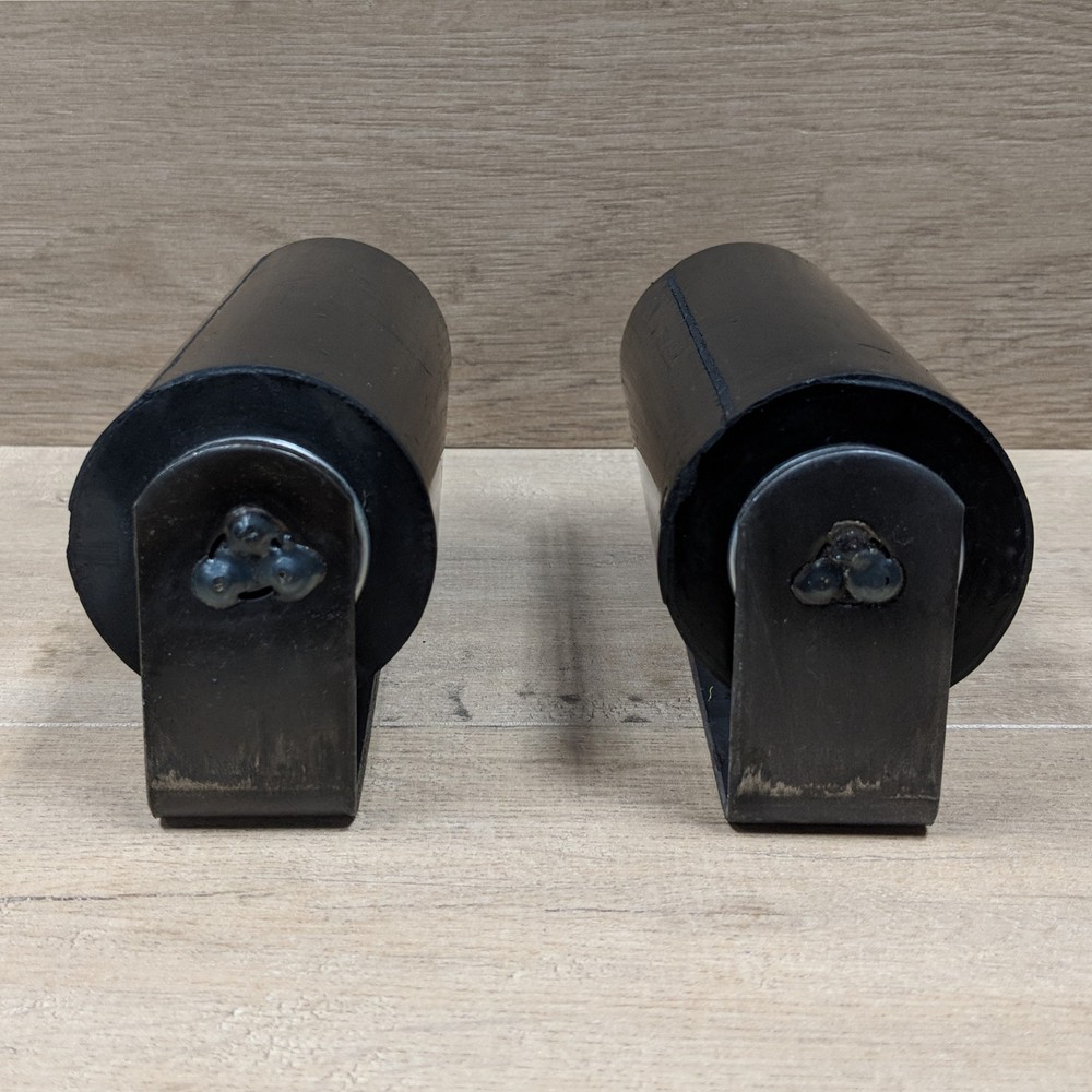 Gate Roller Rubber Top Guide Rubber 6" Sliding Rolling Slide Black | 2 QTY