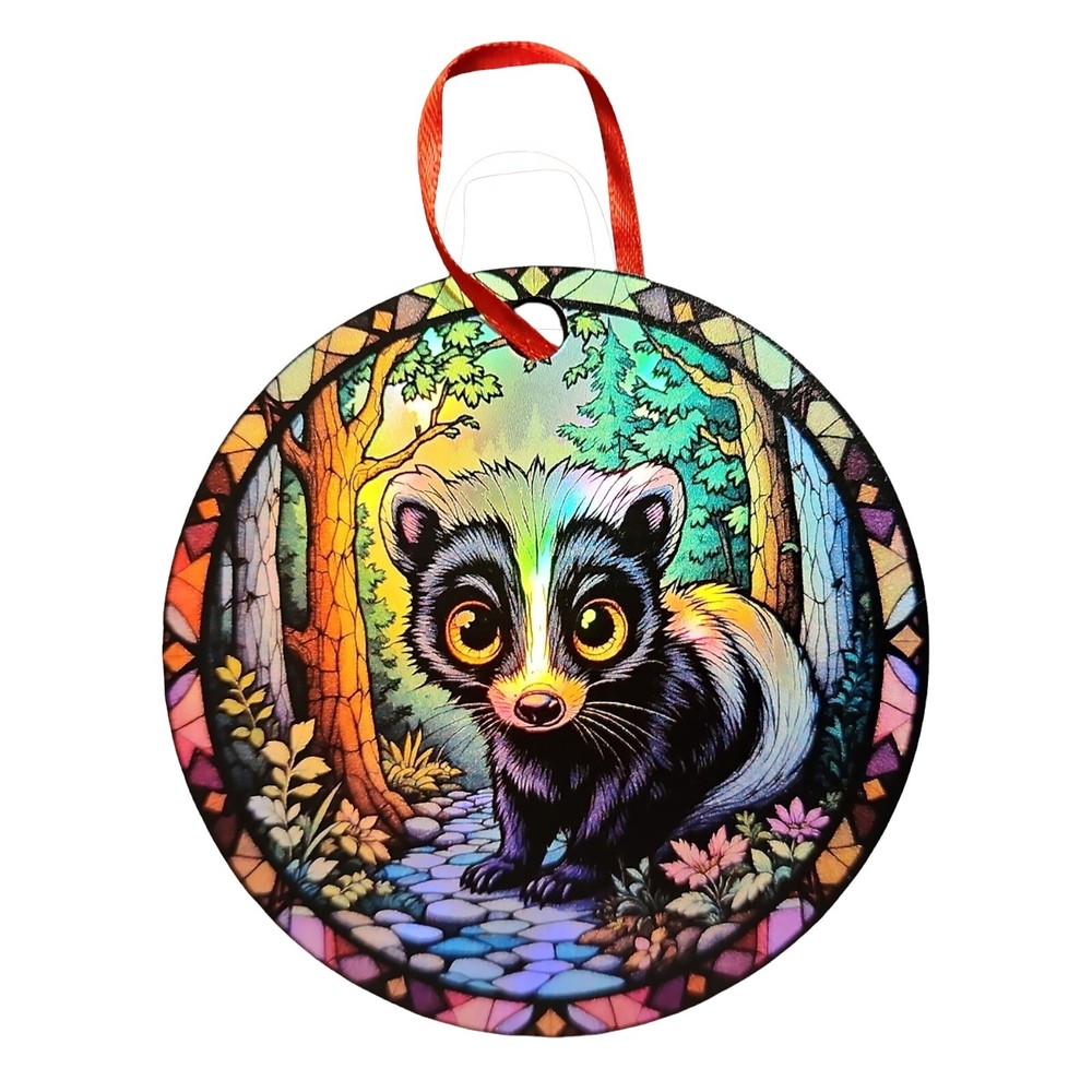 Skunk Holographic Ornament #2