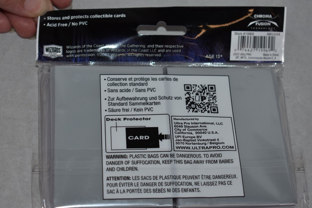 Ultra Pro Commander Masters URZA 100 Sleeves NEW CMM protector