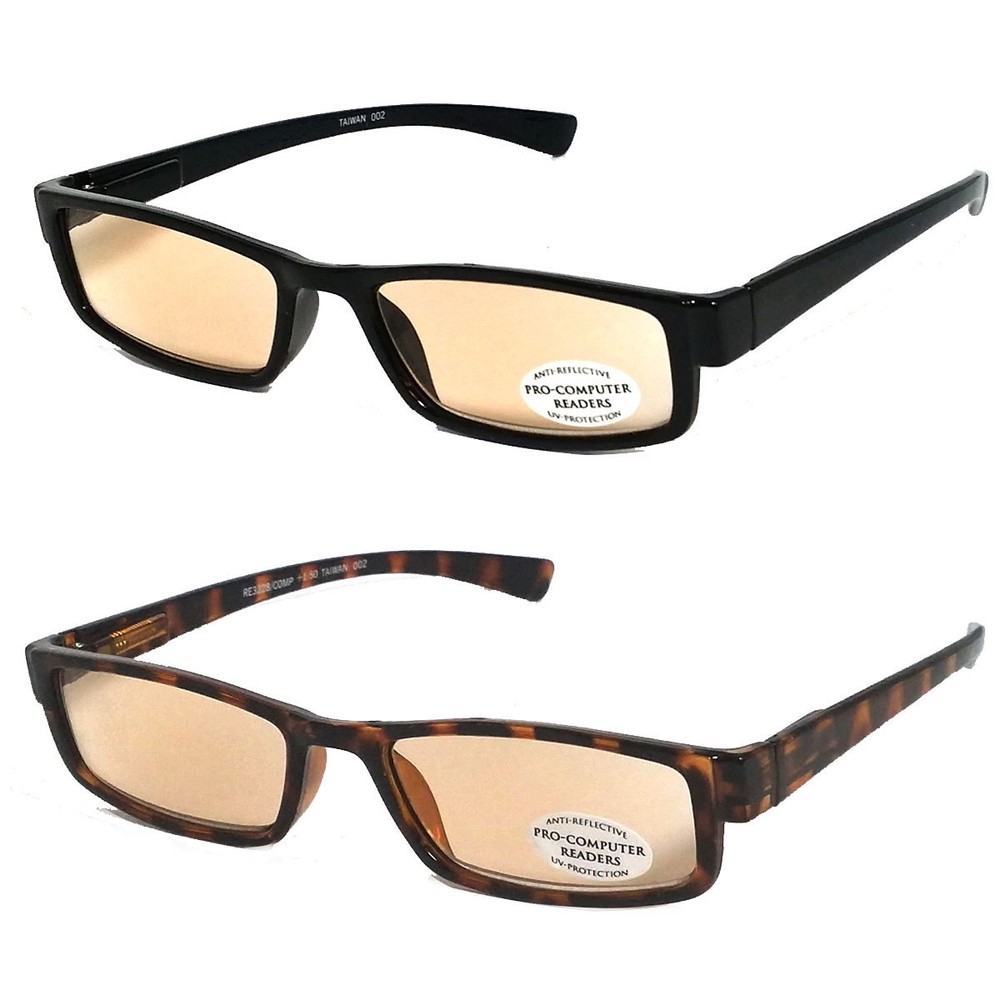 Pro Computer Anti Reflective Tinted Lens UV Protect Sun Reader Reading Glasses