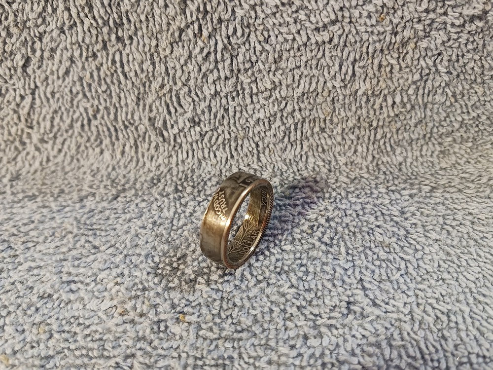 1967 Washington Quarters, Handmade Coin Ring, Size 8