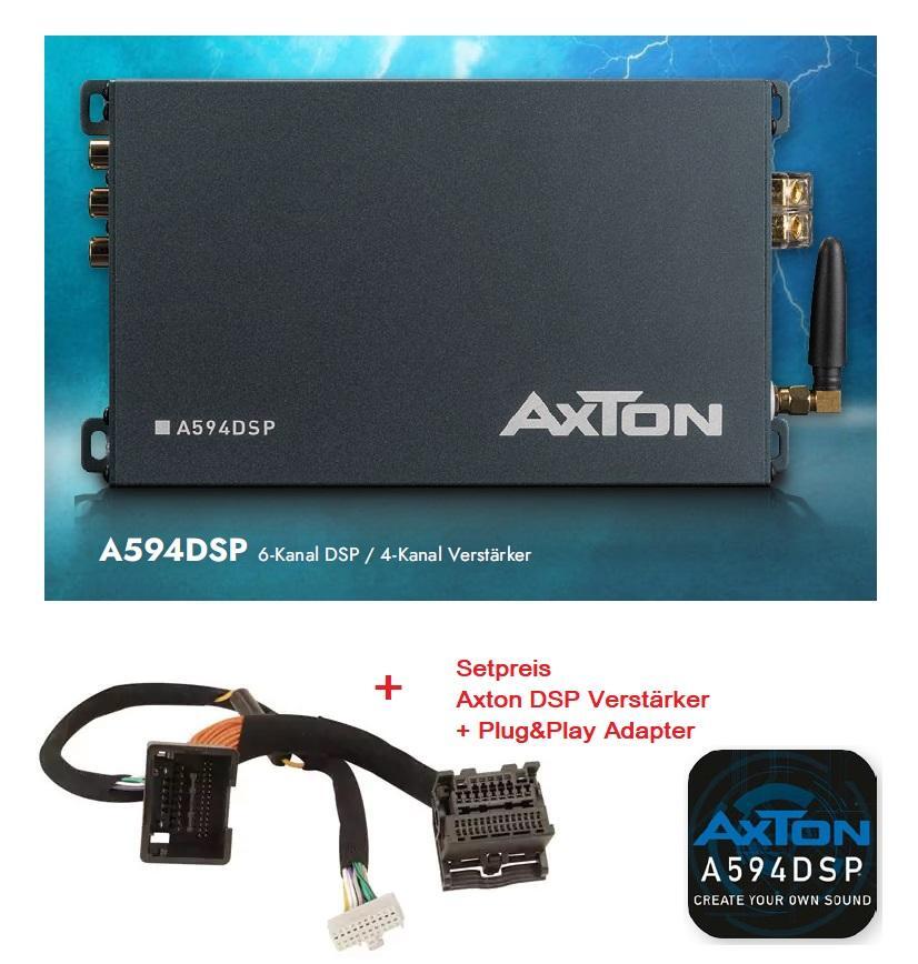 AXTON A594DSP Kit Amplifier DSP with Plug & Play Adapter Compatible with Skoda