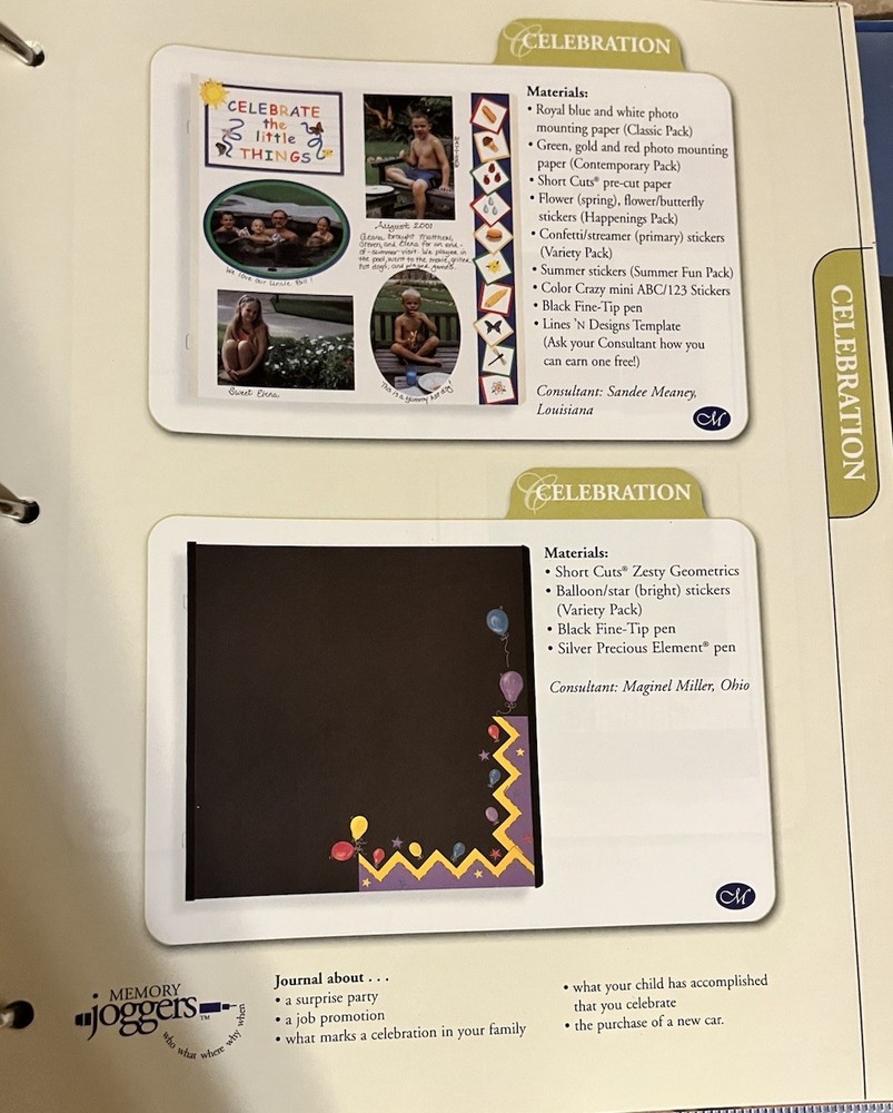 Creative Memories Page Patterns In Binders Start Smart Booklet Scrapbook