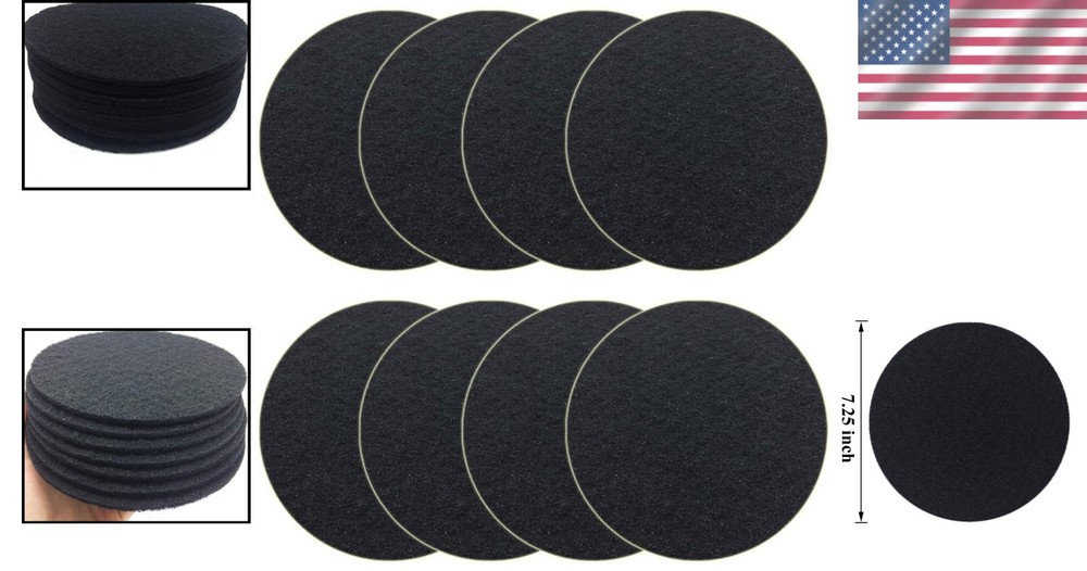 Keep Your Kitchen Fresh with 7.25-Inch Charcoal Compost Bin Filters - 8 Count