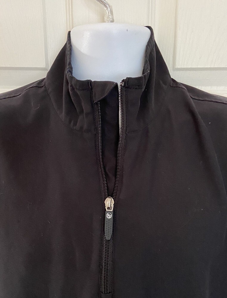 Ashworth Weather Systems Black Short Sleeve Pullover Golf Jacket - Men's Size S
