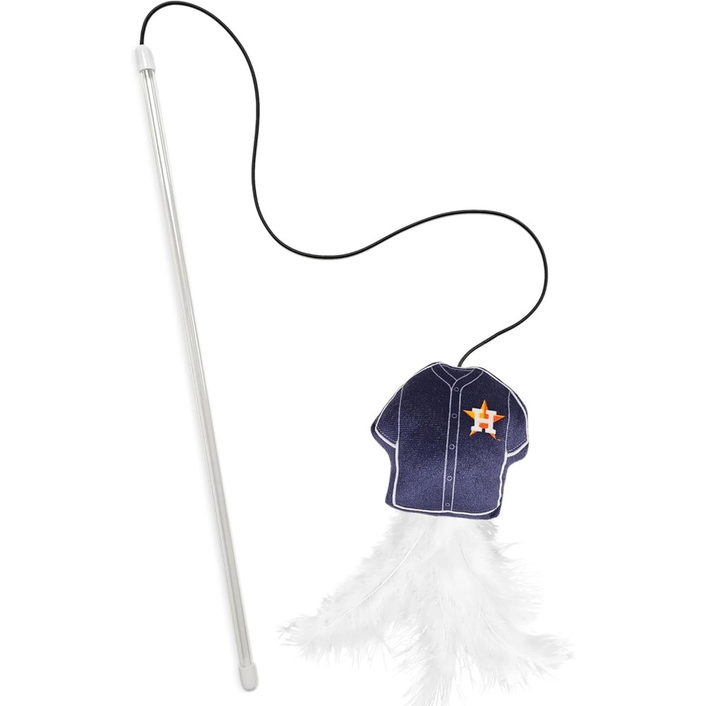 Pets First MLB Team Jersey Cat Teaser Wand with Catnip Interactive Cat Toy