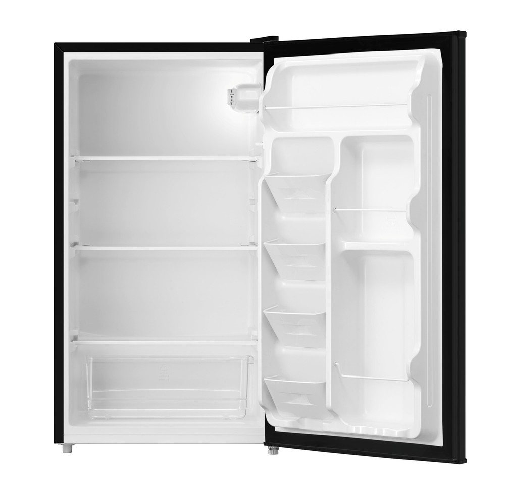 3.3 Cu Ft Compact Single Door Refrigerator Black Small Mini Fridge with Freezer