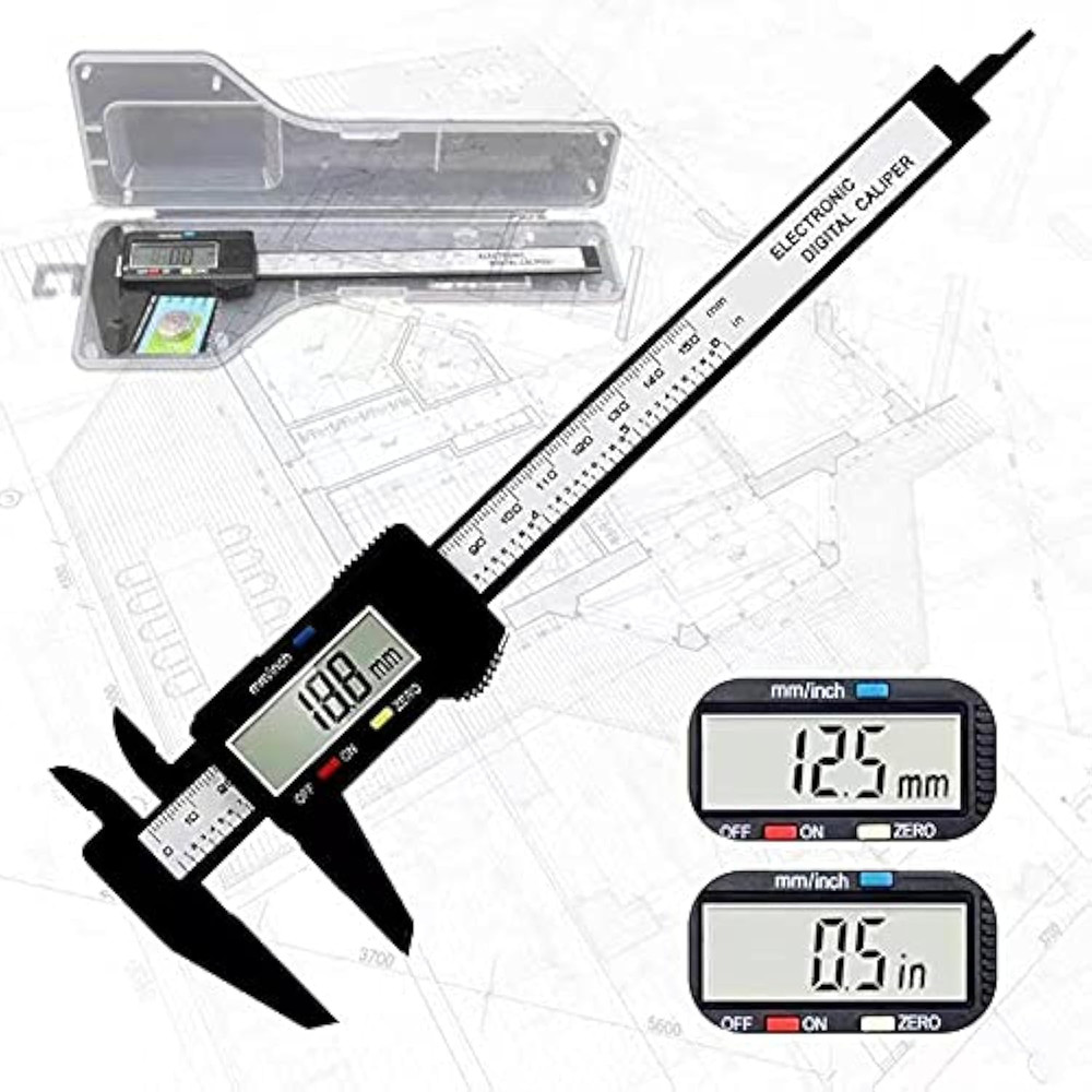 Digital Calipers,Electronic Digital Calipers, LCD Screen Displays 0-6"Caliper Me