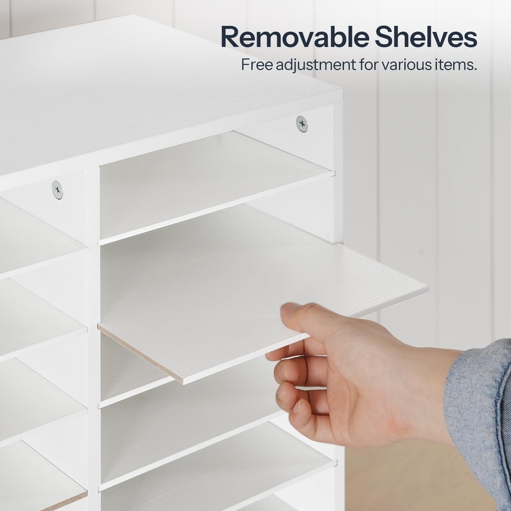 HOOBRO 12-Comp. Literature Organizer, Adjustable Office Mailbox