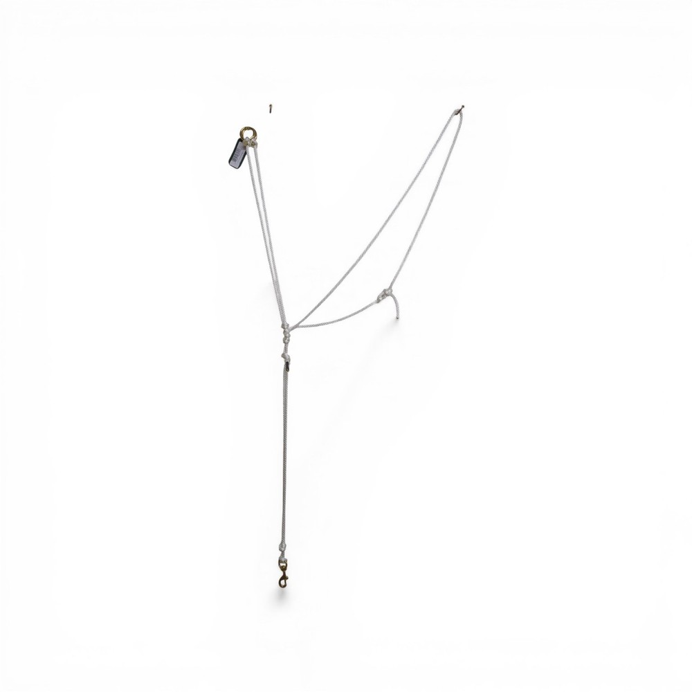 Berlin Custom Leather White Nylon Martingale Adjustable Training Tack