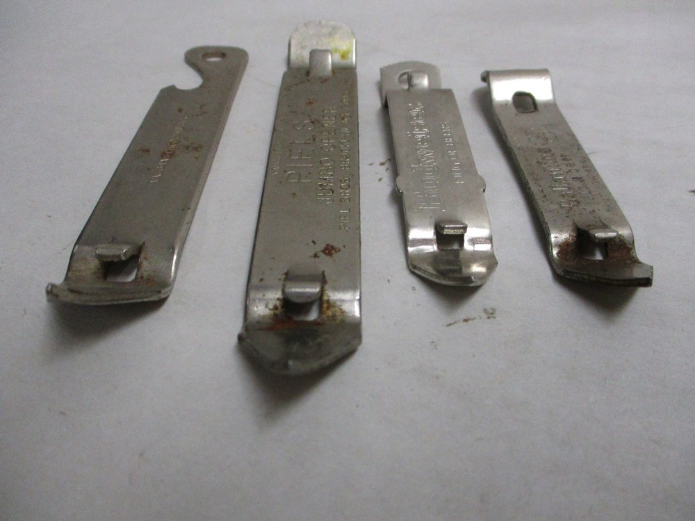 4 Different Beer Can/Bottle Openers Ballantine, Budweiser, Piels, Quick & Easy