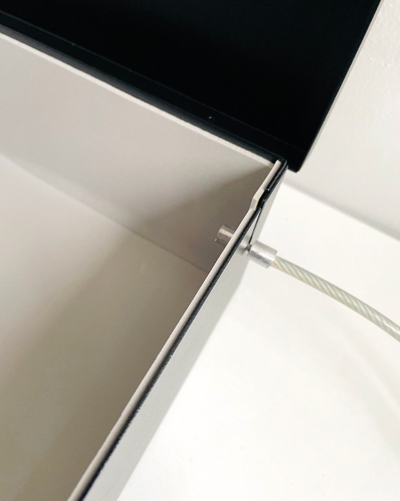 Large Portable Steel Safe Box w/ Combination Lock & Security Cable.