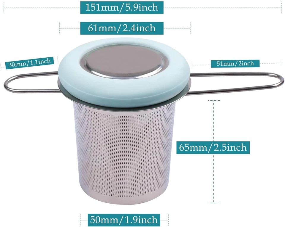 Tea Infuser Stainless Steel Tea Strainer Folding Handle Tea Filter Extra Fine Me