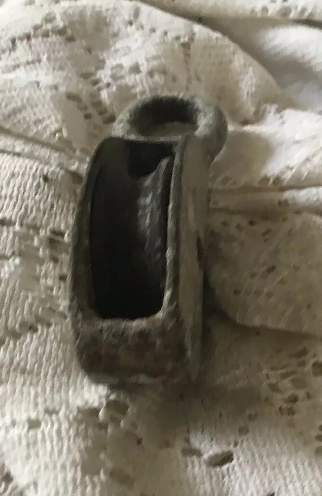 vintage metal pulley Fixed Eye 4”