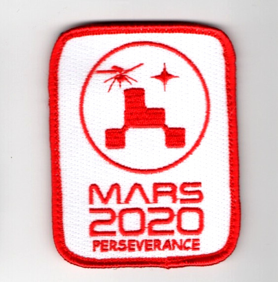 JPL/NASA MARS 2020 vêlkrö PATCH: PERSEVERANCE ROVER w/MINI-HELICOPTER INGENUITY