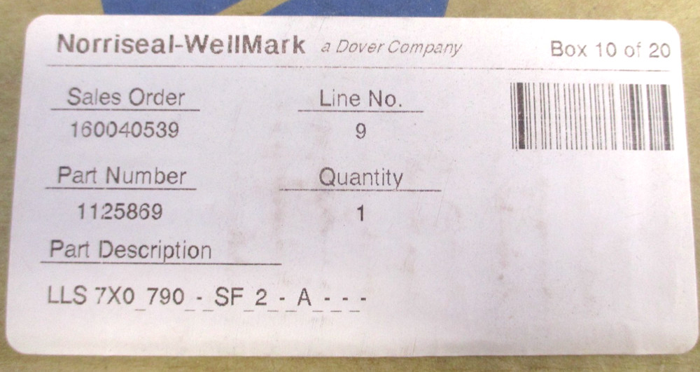 NORRISEAL-WELLMARK, 790SF-2A, 2" MNPT SST FLOAT LEVEL CONTROL SWITCH, SURPLUS