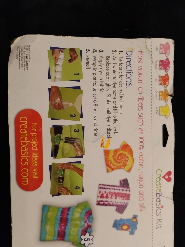 Create Basics Tie Dye Kit 10 Color Super Pack Makes a Great Gift NEW