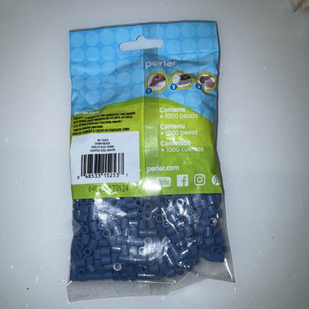 Perler Beads 1,000/Pkg-Denim
