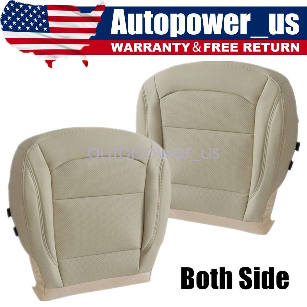 For 2016-2019 Ford Explorer Front Bottom Replacement Perf Leather Seat Cover Tan
