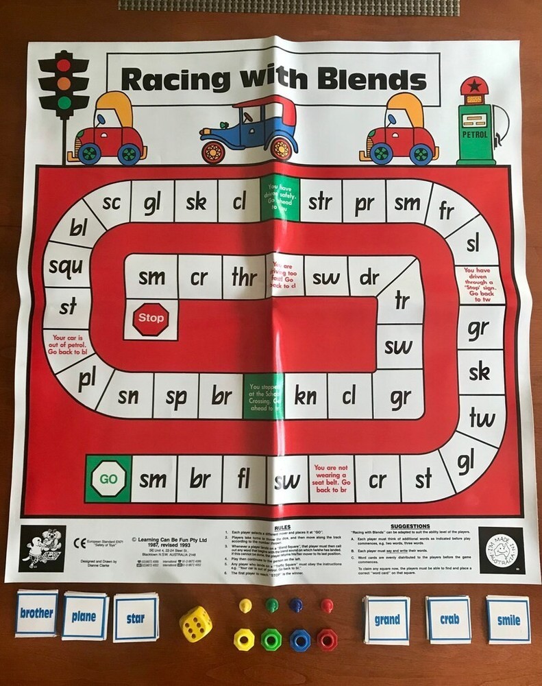 Phonics Floor Game Board for Teachers Classroo Centers: Learning Can Be Fun 1993