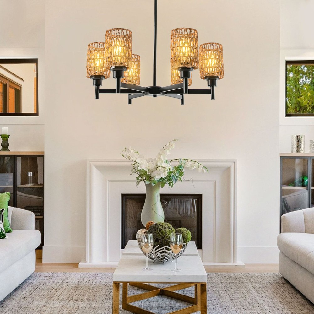 6-Head Pendant Lighting Ceiling Dimmable Modern Ceiling Light Chandelier