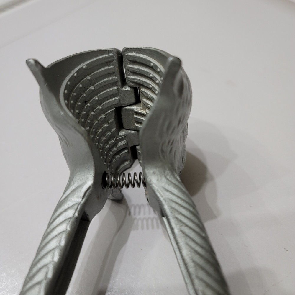 Vintage RSVP Cast Aluminum "Filbert" Squirrel Nutcracker Spring Squeeze Tail EUC