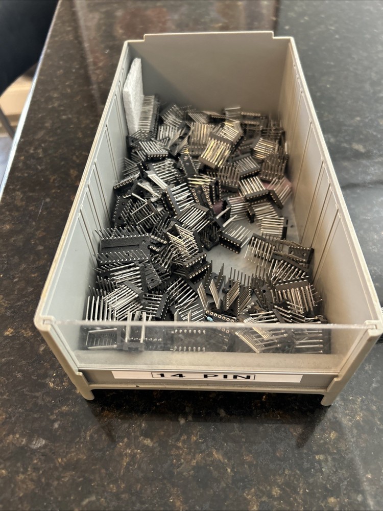 IC SOCKET, 14 PIN DIP SOCKET, WIRE WRAP, Screw Machine, Tin, Gold