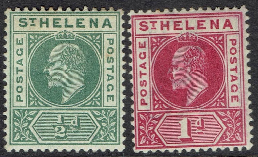 ST HELENA 1902 KEVII ½D AND 1D SET