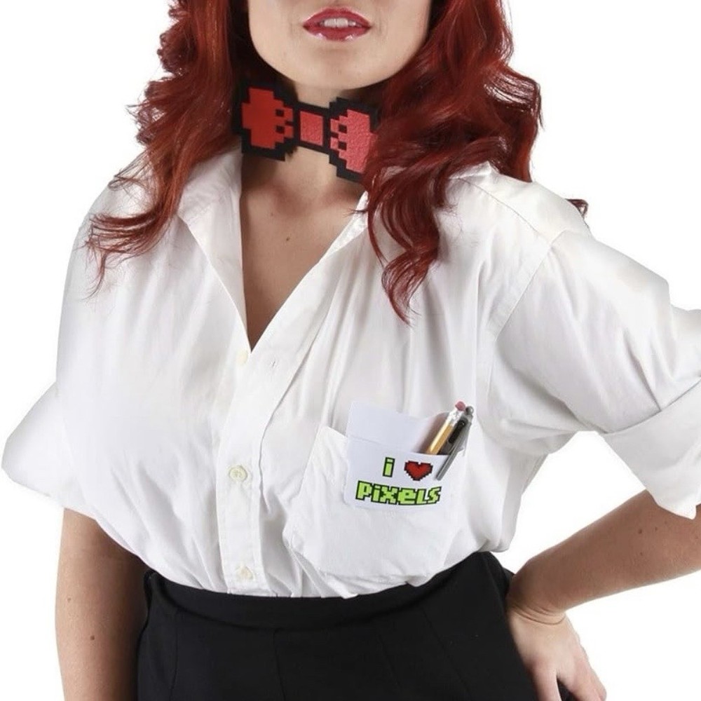Nerd Pixel Costume Accessory Kit - Bow Tie and Pocket Protector