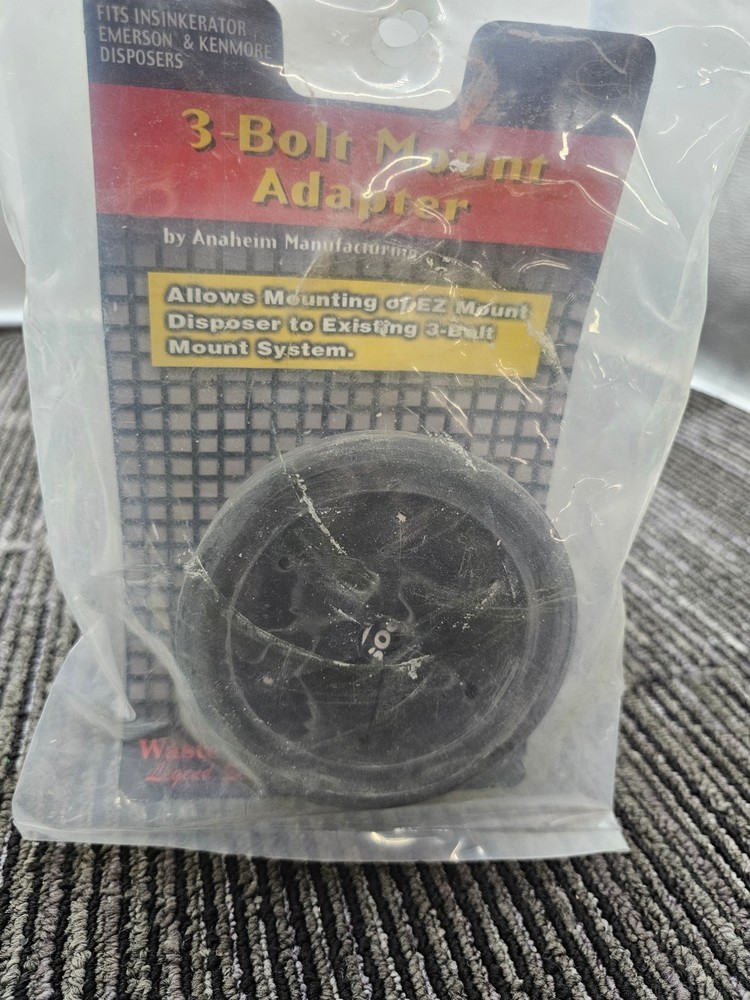 (QTY 2) Waste King 3101 3 Bolt Mount Adapter Splash Guard Mount System EZ Black