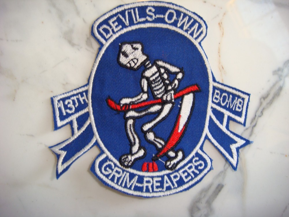USAF 13th BOMB SQUADRON DEVILS OWN GRIM REAPERS, VIETNAM WAR PATCH