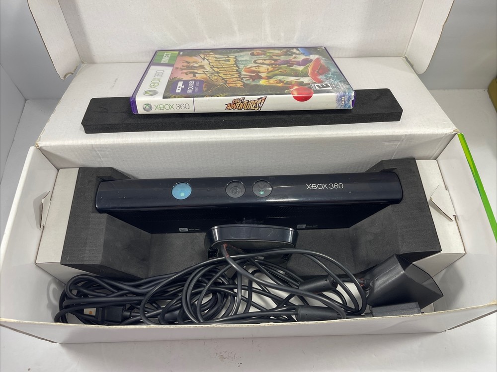 XBOX 360 Kinect Sensor Bundle With Kinect Adventures Game W/Box