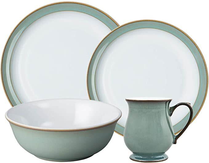 Denby Regency Green 16Pc Dinnerware Set, Service for 4