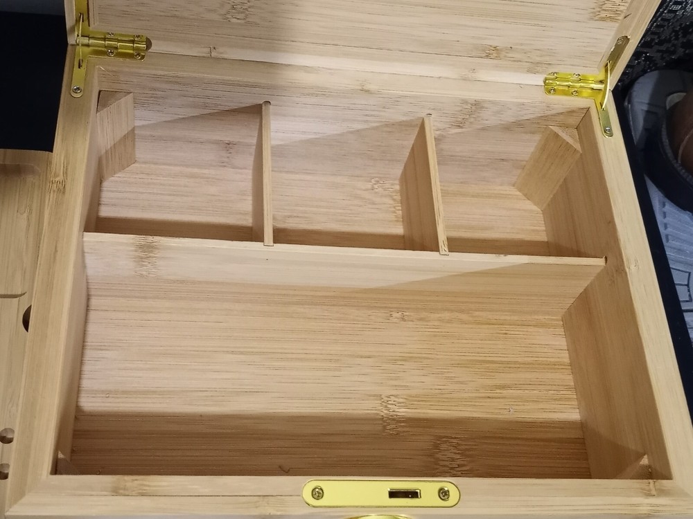Bamboo Stash Box With Lock