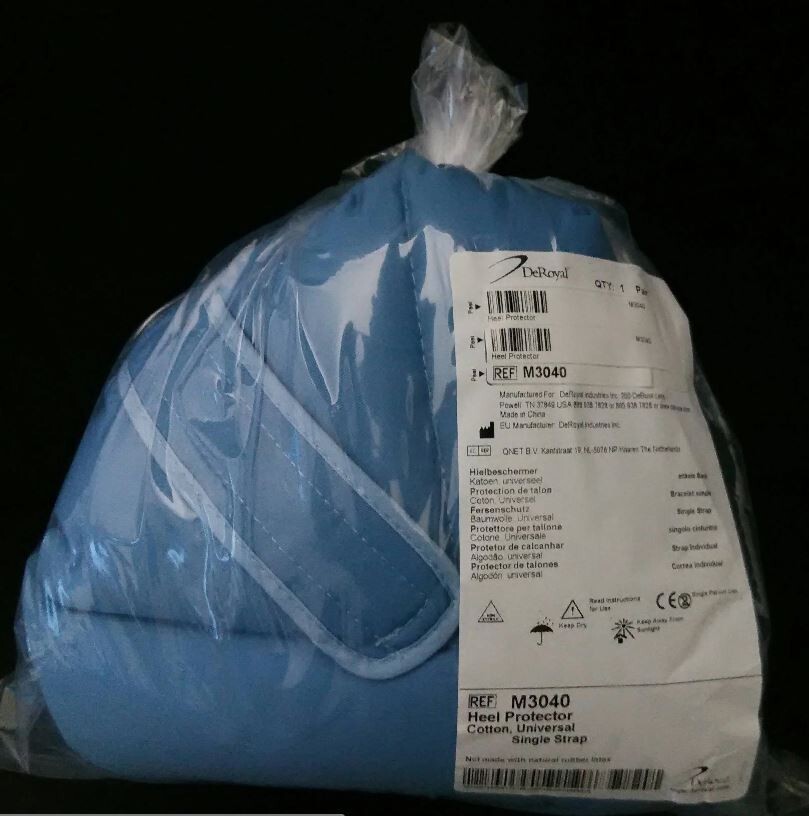 *1-Pair* DeRoyal Heel Protector Soft Cotton Single Strap Universal M3040