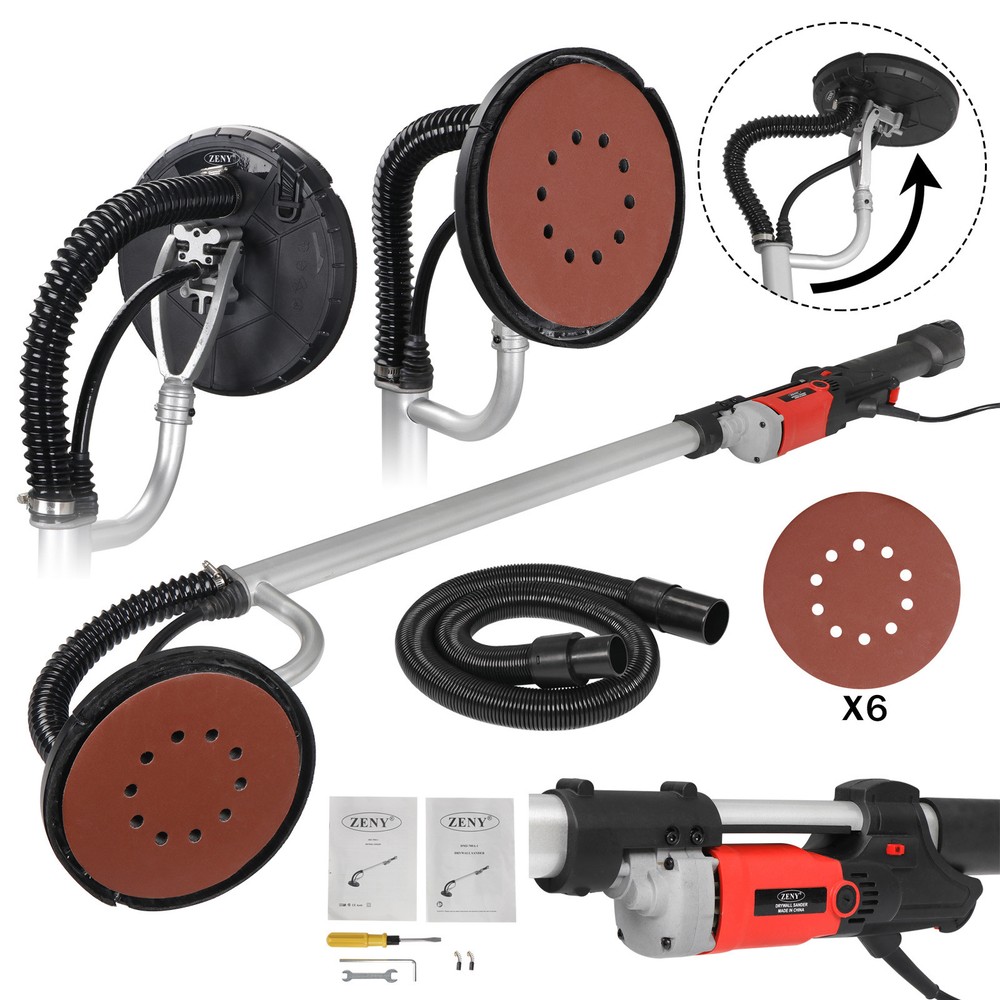 800W Commercial Electric Large Power Drywall Sander Variable Speed Sanding Pad