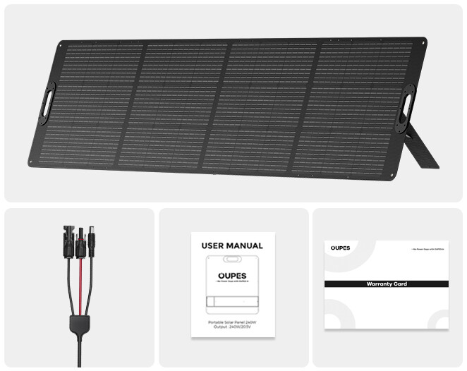 OUPES 100w Solar Panel Solar Generator Portable Foldable Power Station Camping