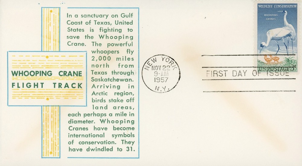 US 1098 FDC Whooping Crane Von Ohlen